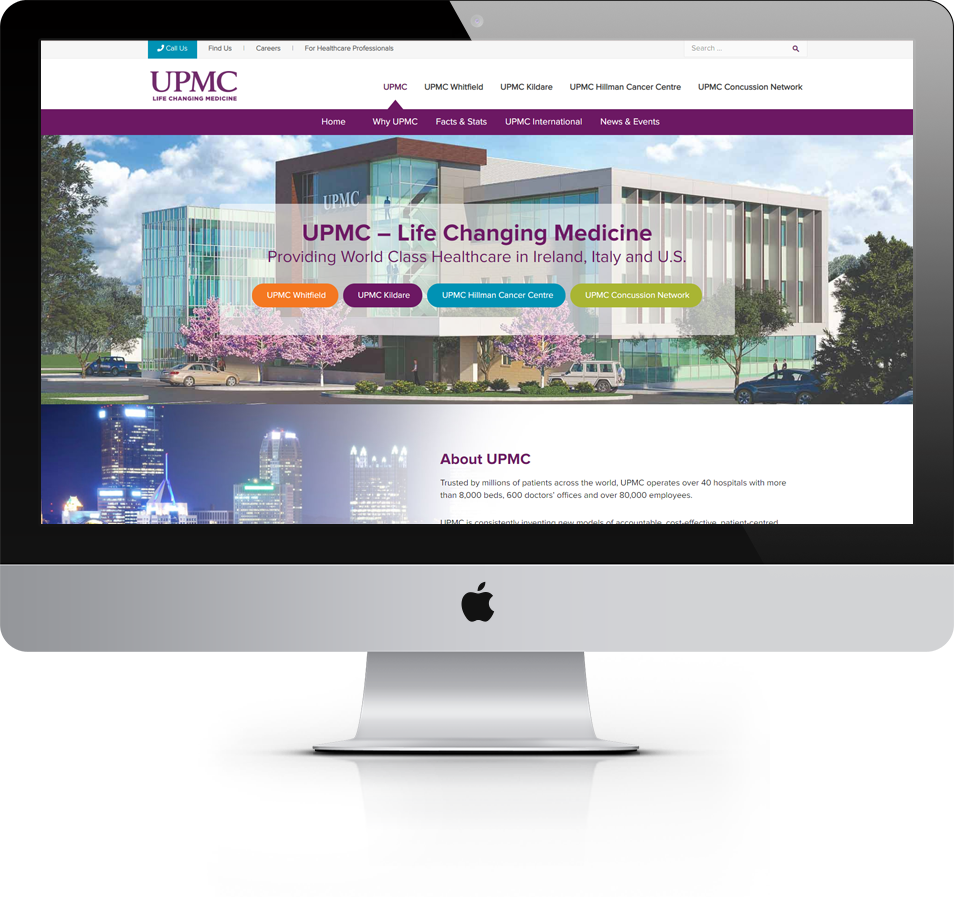 UPMC by Ireland Website Design Ireland Website Design