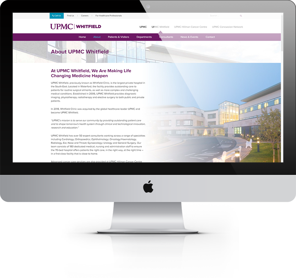 UPMC by Ireland Website Design Ireland Website Design